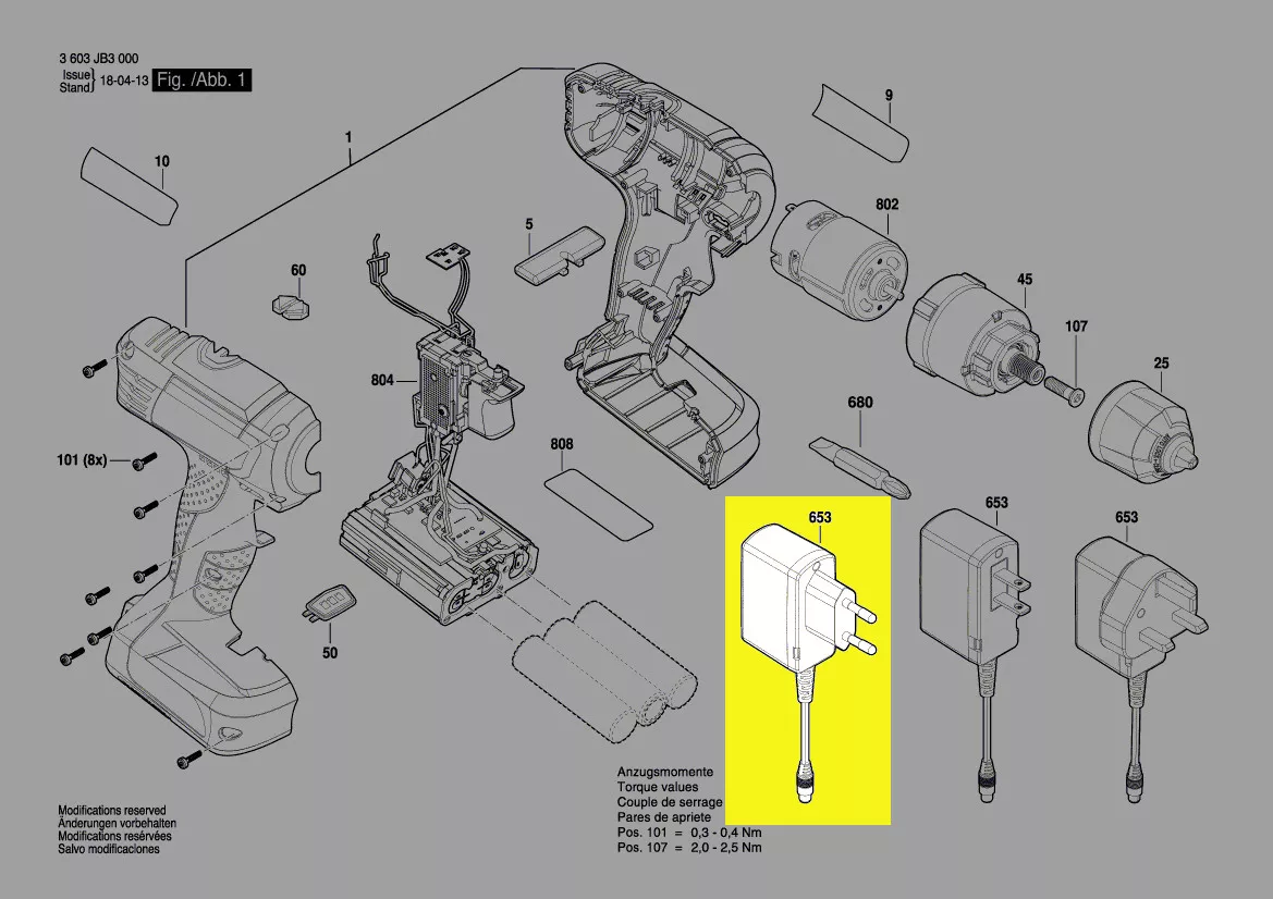 Chargeur réf. 1 600 A01 P1P BOSCH